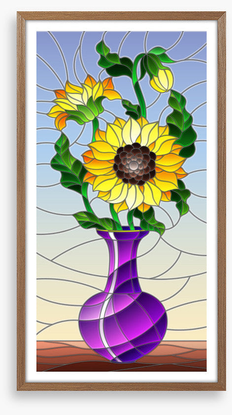 Sunflower vase window