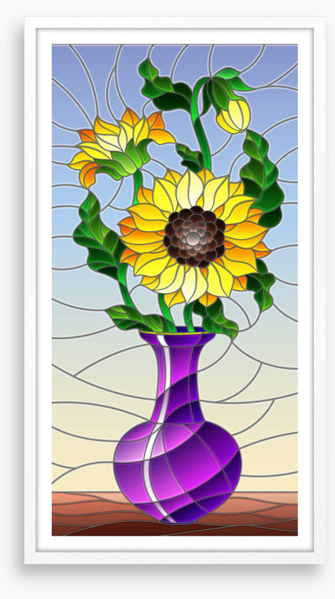 Sunflower vase window