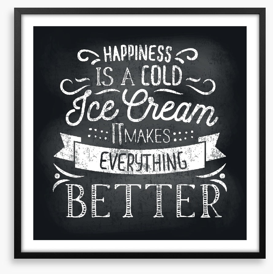 A cold ice cream
