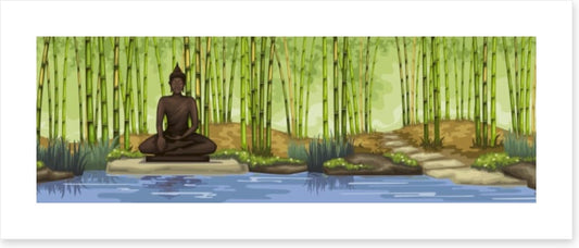 Bamboo buddha panoramic