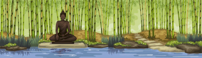 Bamboo buddha panoramic