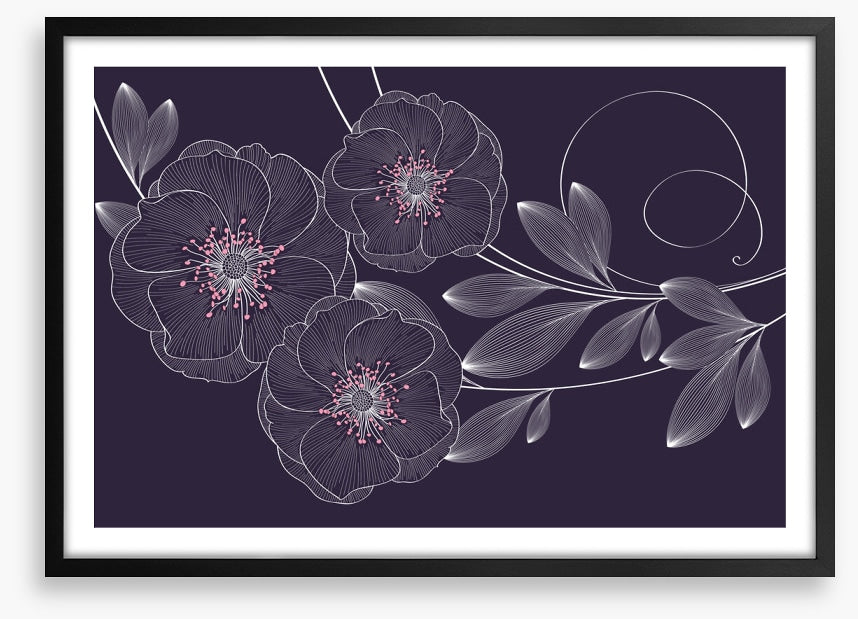 Rose flower flourish