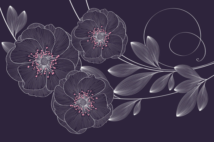 Rose flower flourish