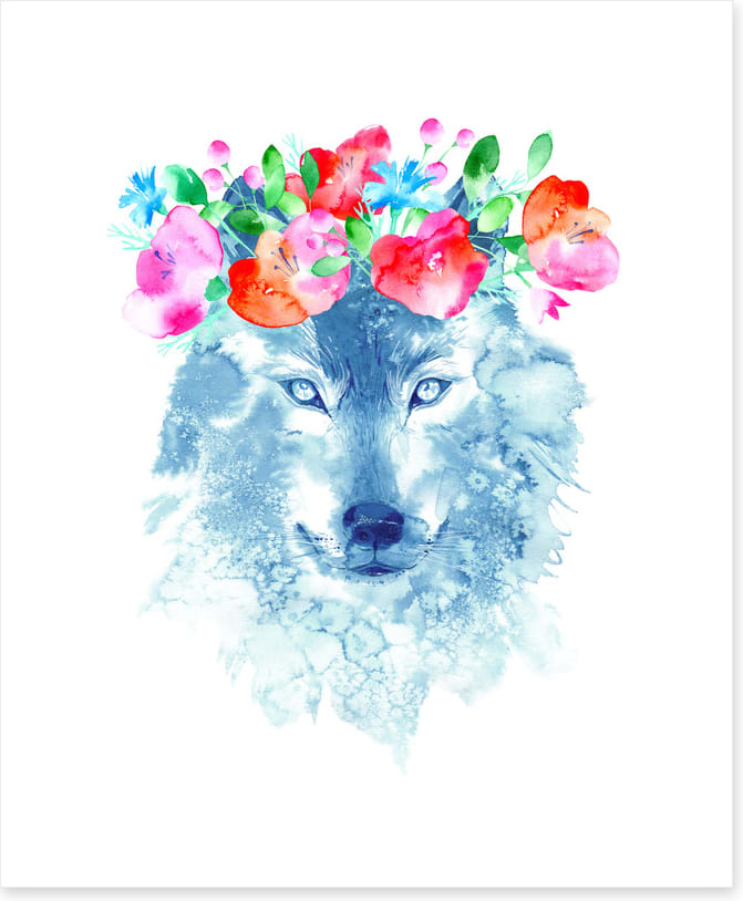 Floral wolf