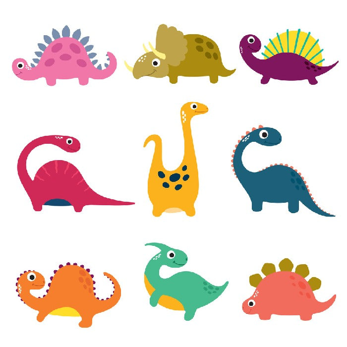Nine little dinos
