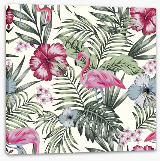 Flamingo in the ferns