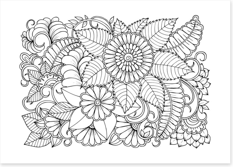 Colour me petal swirls