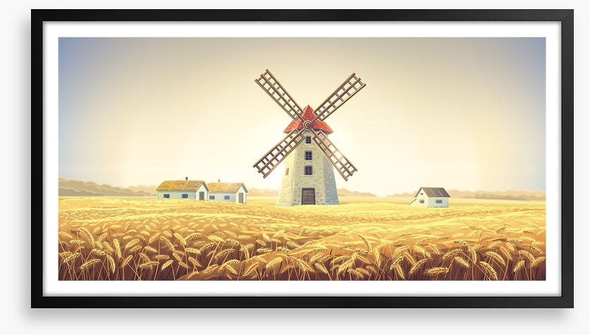 Golden wheat mill