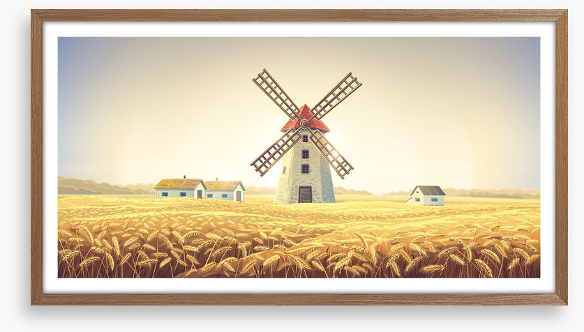 Golden wheat mill