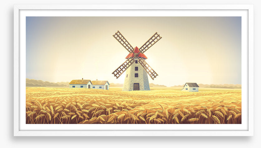 Golden wheat mill
