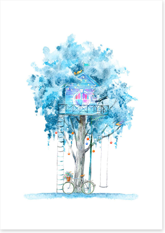 Cubby in the winter tree