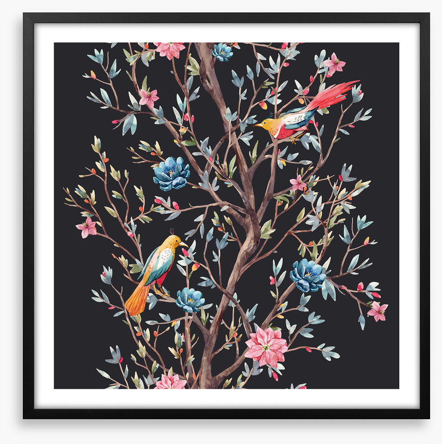 In the blooming branches