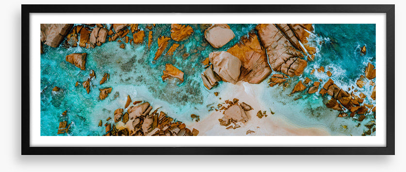 Azure rocks panorama