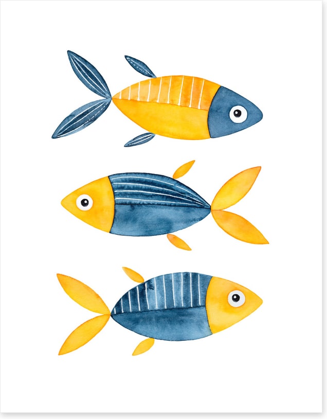 One yellow fish