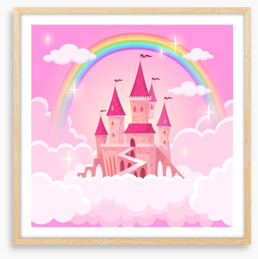 Pink castle rainbow