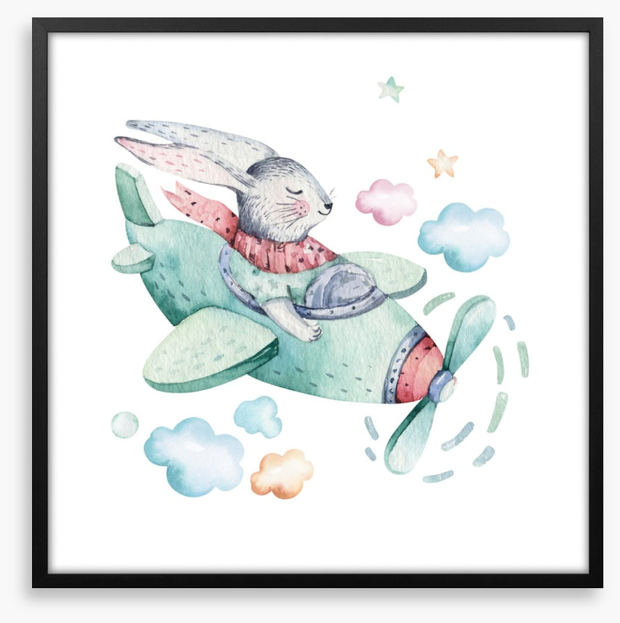 Bunny in a biplane