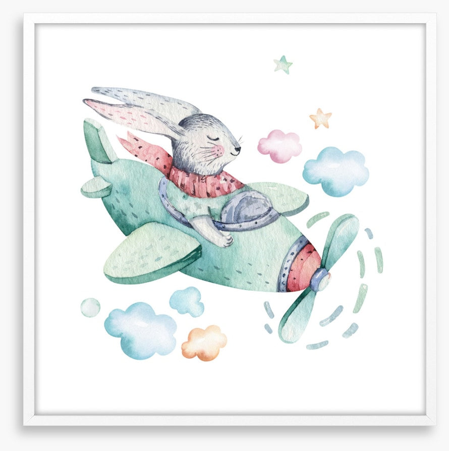 Bunny in a biplane