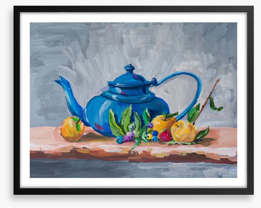 Royal blue teapot