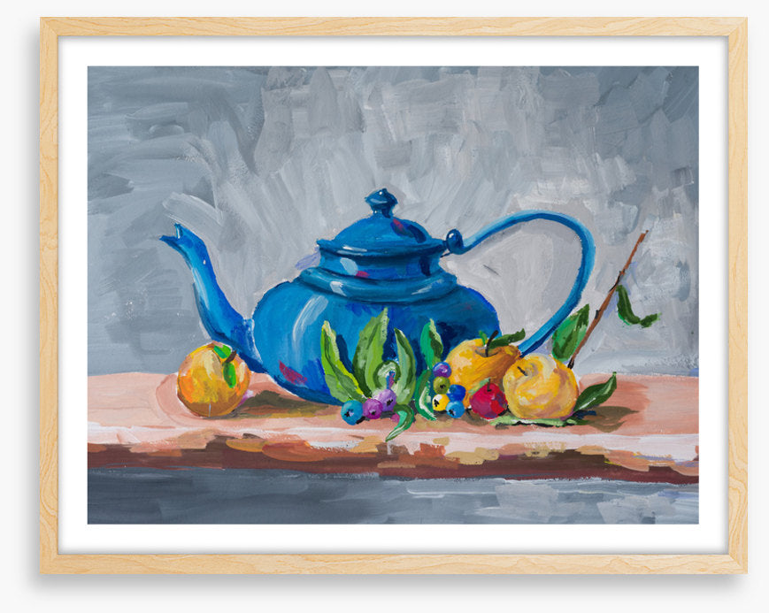 Royal blue teapot