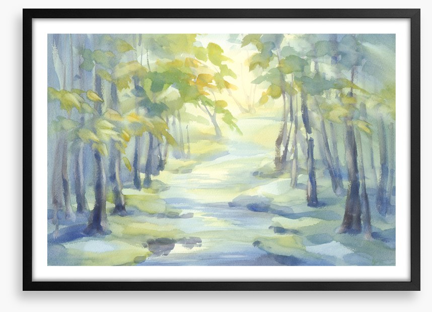 Spring river shadows