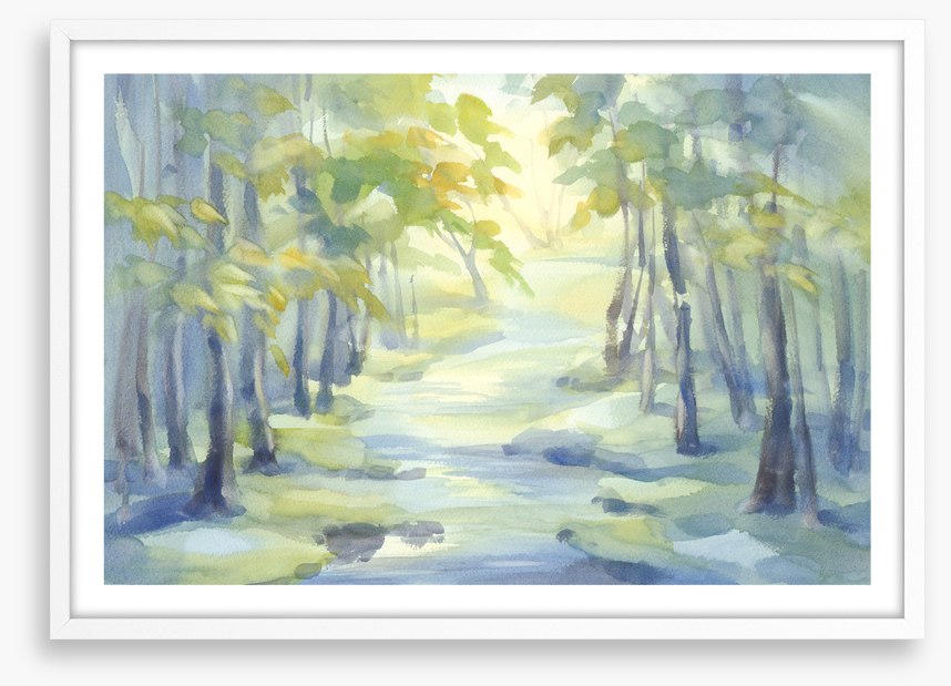 Spring river shadows