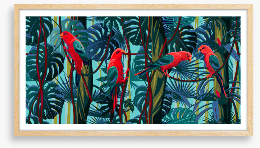 Parrots on the vine