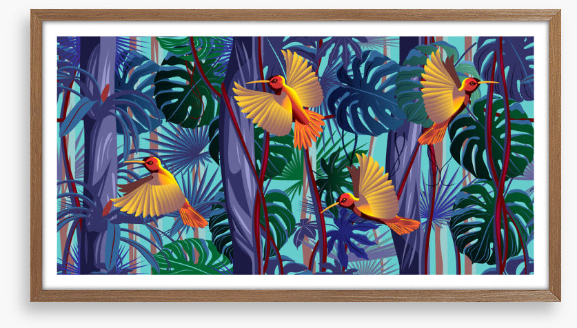 Hummingbirds on the vine