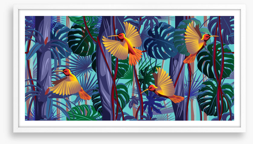 Hummingbirds on the vine