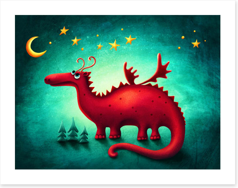 Red dragon moonlight