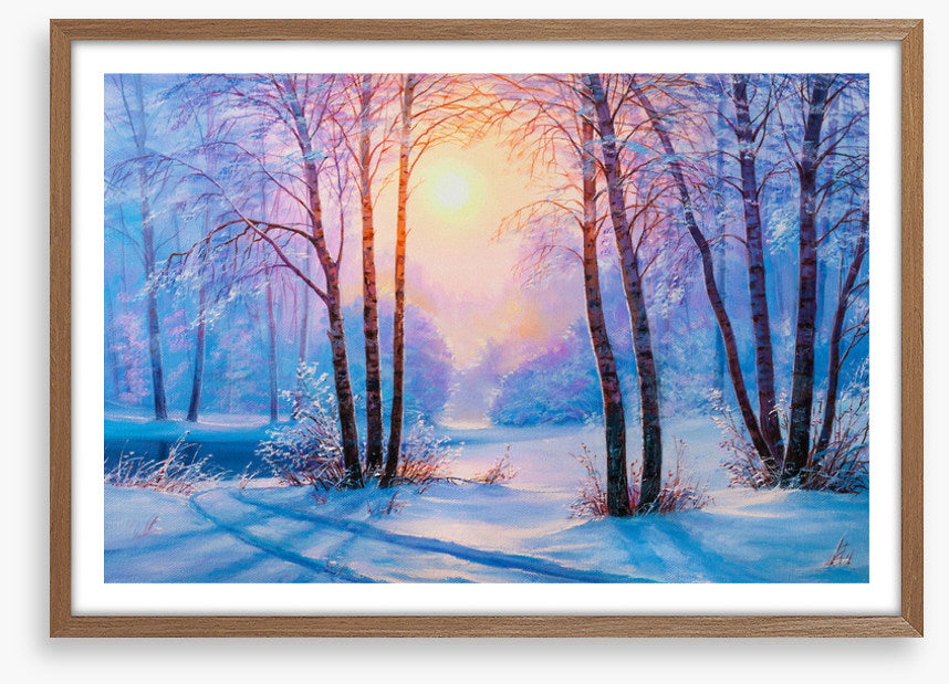 Blue winter sunrise