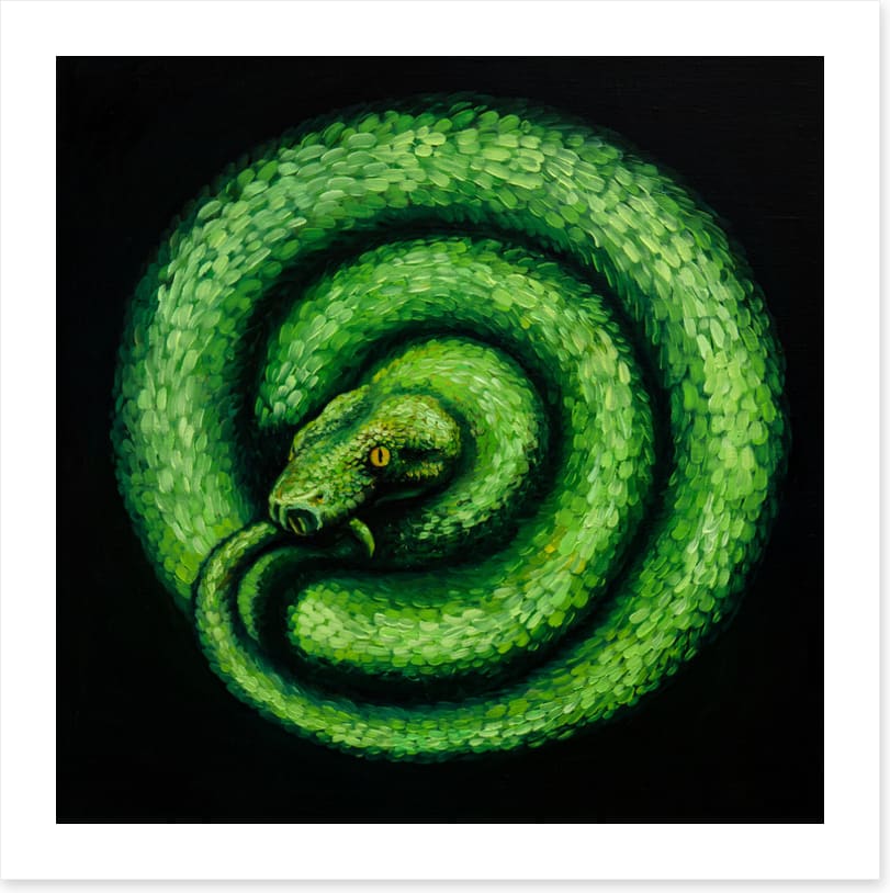 Green serpent spiral
