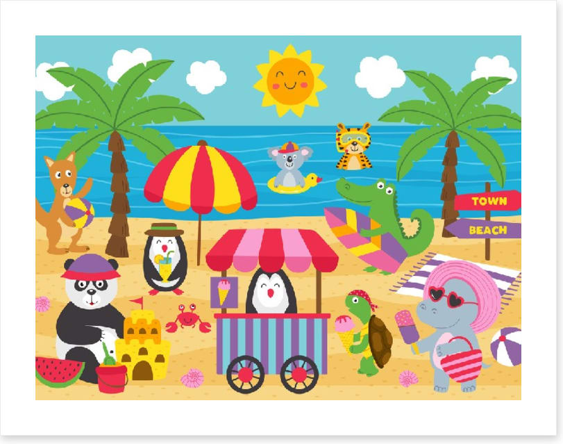 The animal beach