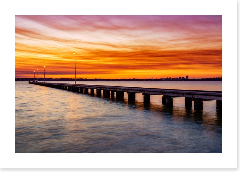 Sunset sky jetty