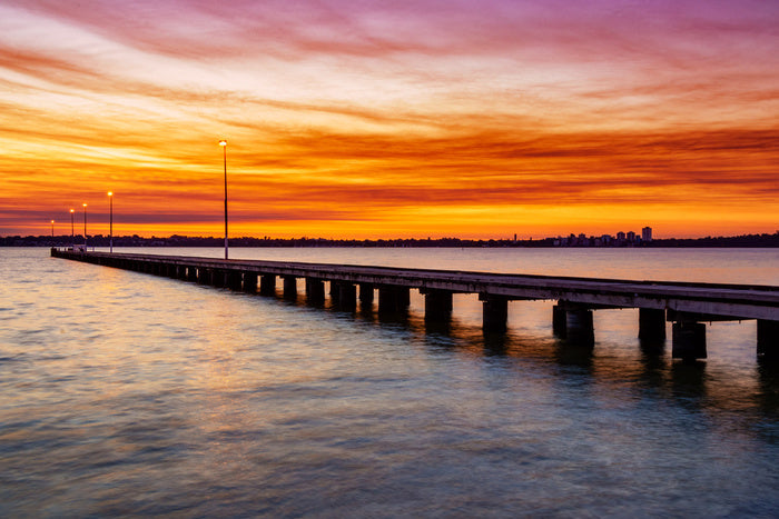 Sunset sky jetty