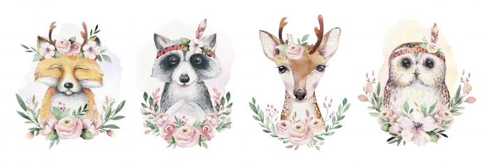 Flower forest friends