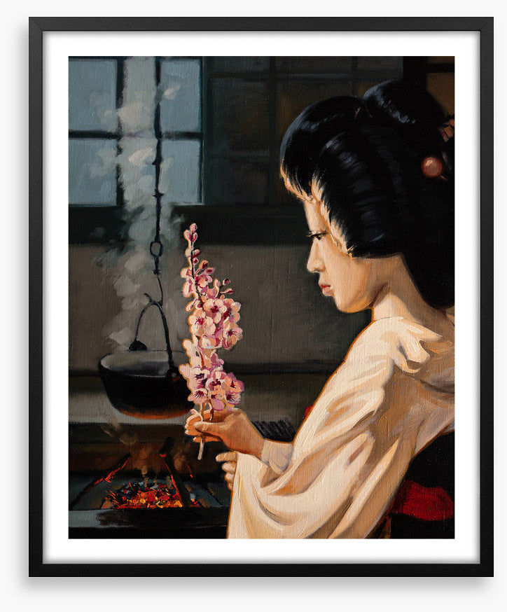 Ikebana by the fire