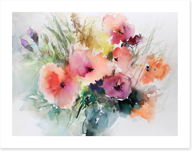 Summer bloom aquarelle