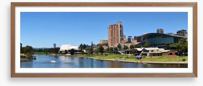 Adelaide skyline from the River Torrens