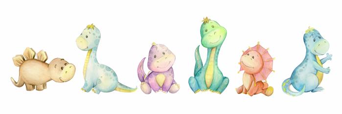 Six little dinosaurs