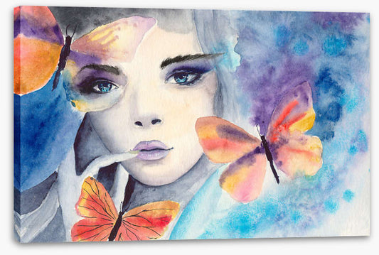 Blue eyes and butterflies