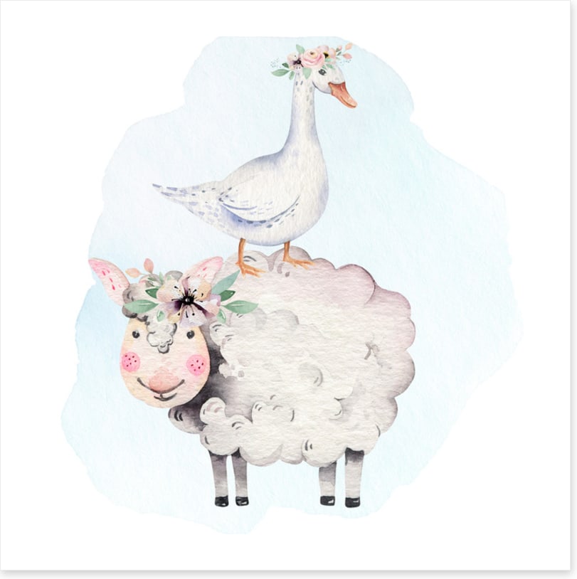 Goose and lamb