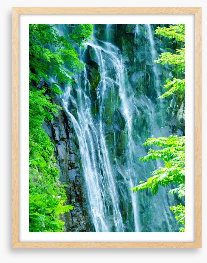 Rock wall waterfall