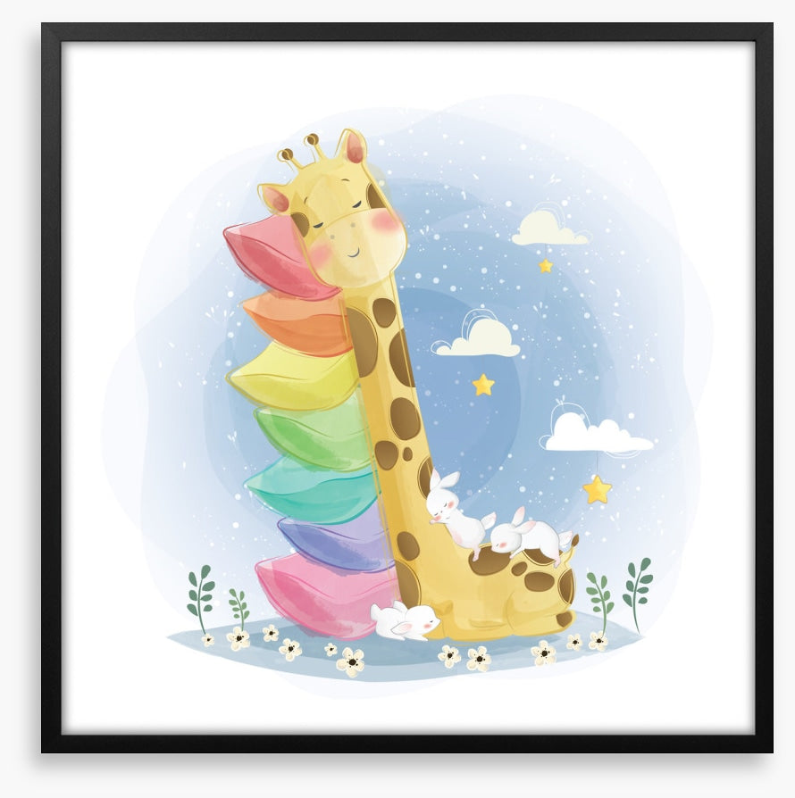 Sleeping giraffe