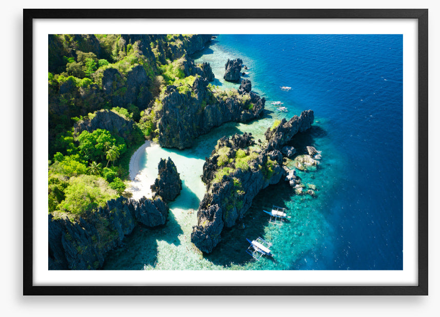 Above hidden beach