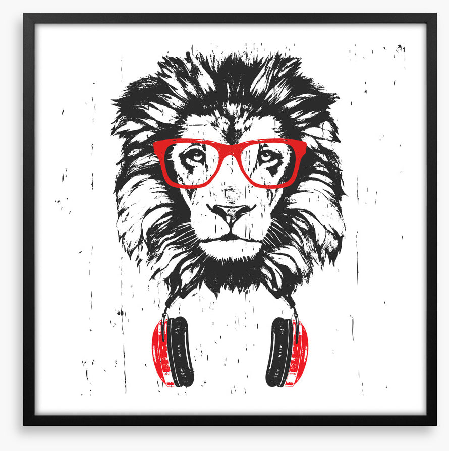 Red, white and lion