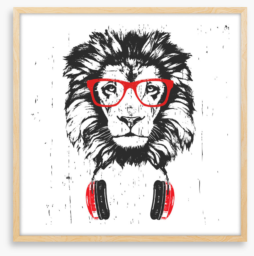 Red, white and lion