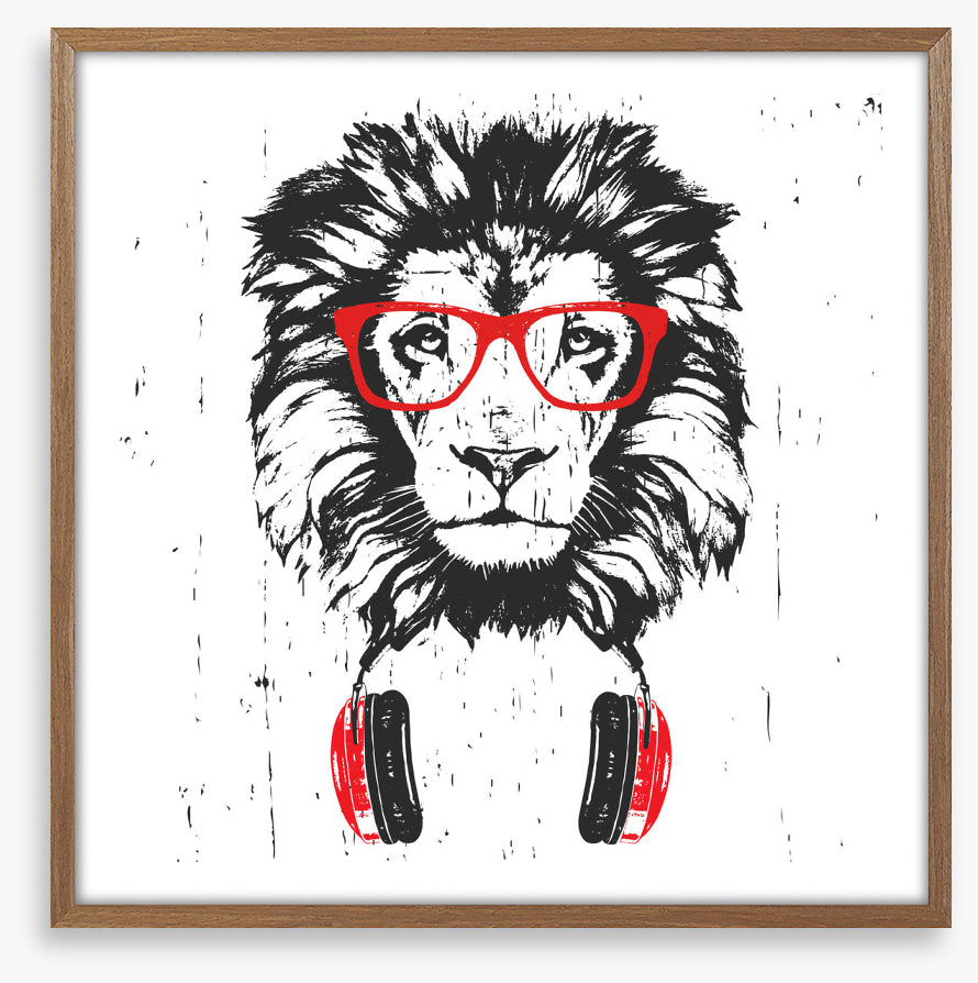 Red, white and lion