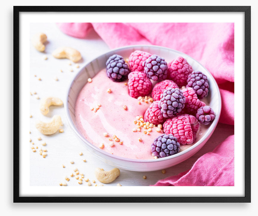 Topped with berries