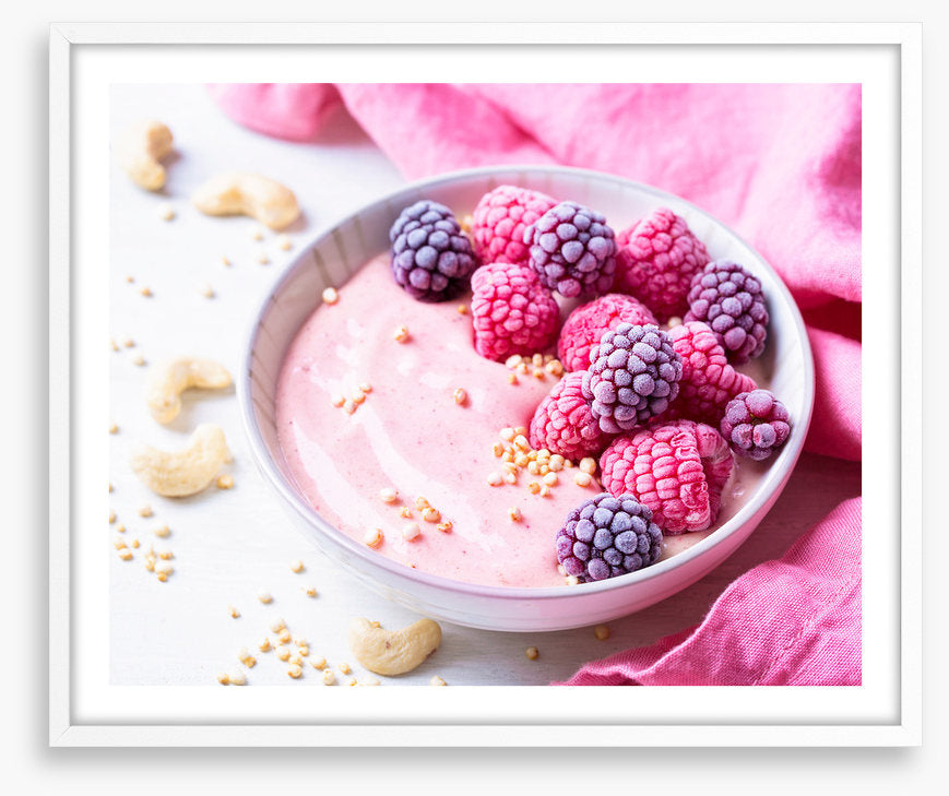 Topped with berries
