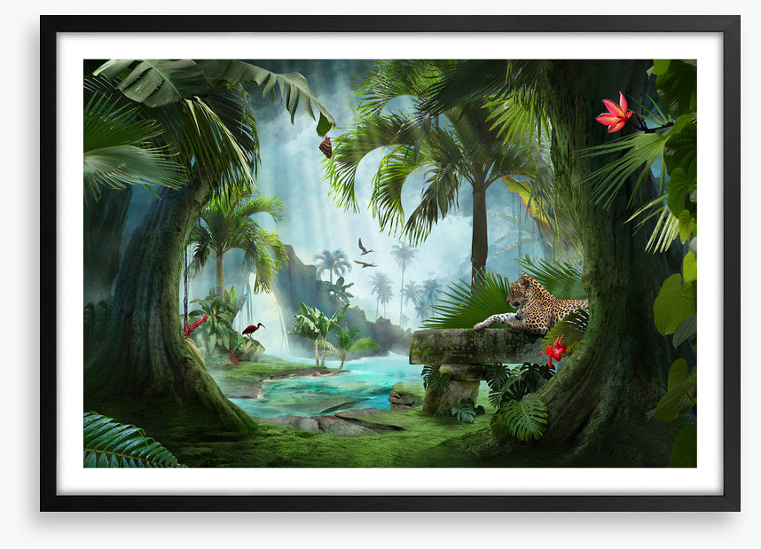 Jungle paradise lagoon